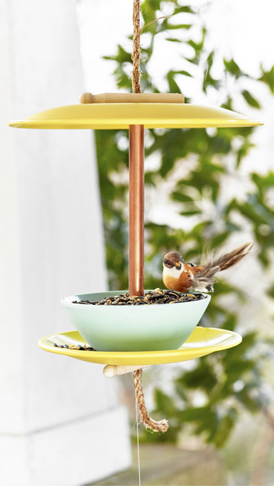 Bird Feeder Out of Dinnerware