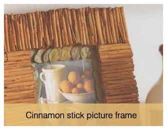Cinnamon stick picture frame