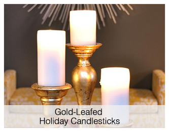 Gold-Leafed Candlesticks