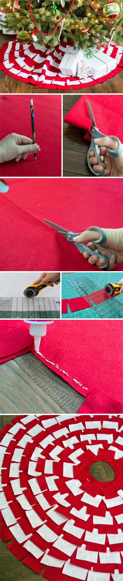 No-Sew Sunburst Christmas Tree Skirt