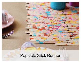 Popsicle stick runner