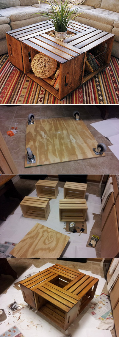 Wine Crate Coffee Table