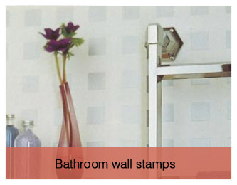 Bathroom wall stamps