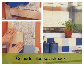 colourful tiled splashback