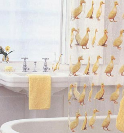 Duckling shower curtain