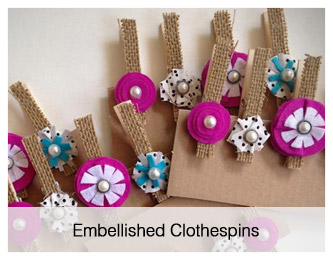 embellished clothespins