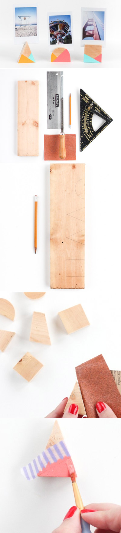 geometric photo holders