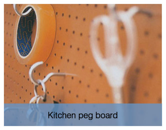 Kitchen peg board