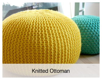 kniited ottoman