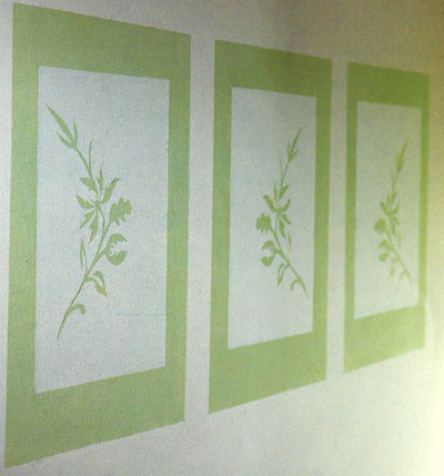 Painted flower panels