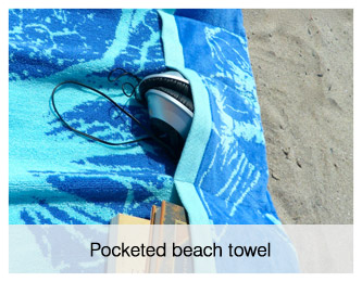 pocketed beach towel