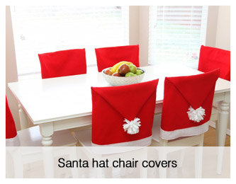 santa hat chair covers