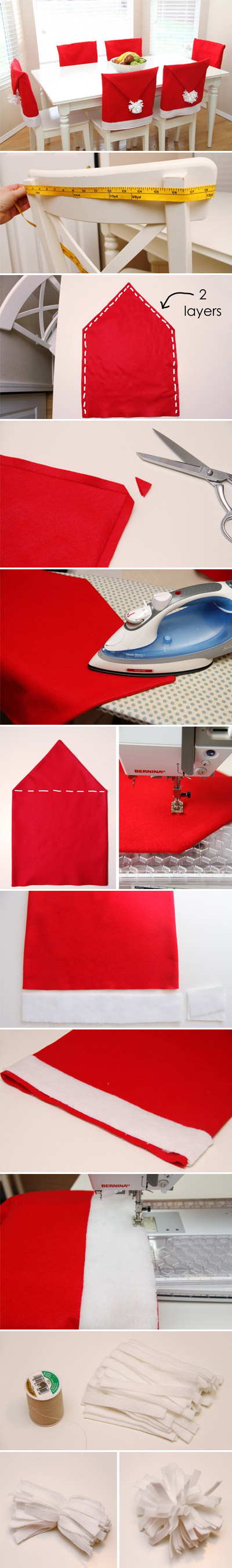 Santa Hat Chair Covers