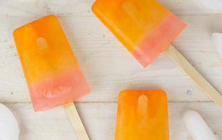 Orange-pink Lemonade Ice Lollies