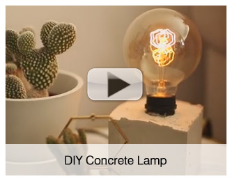 DIY concrete lamp