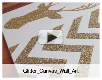 glitter canvas wall art