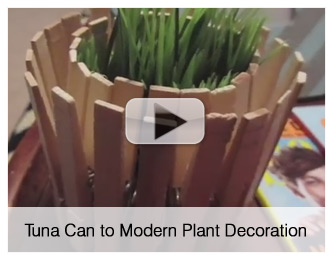 Tuna can to modern plant decoration