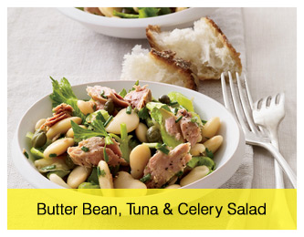 Butter bean, tuna and celery salad