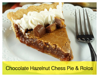 chocolate hazelnut chess pie and rolos