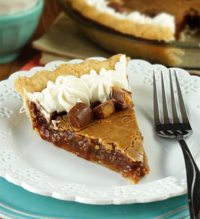 Chocolate Hazelnut Chess Pie with Rolos