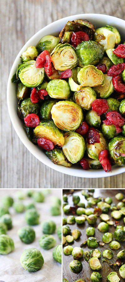 Cranberry Orange Roasted Brussels Sprouts