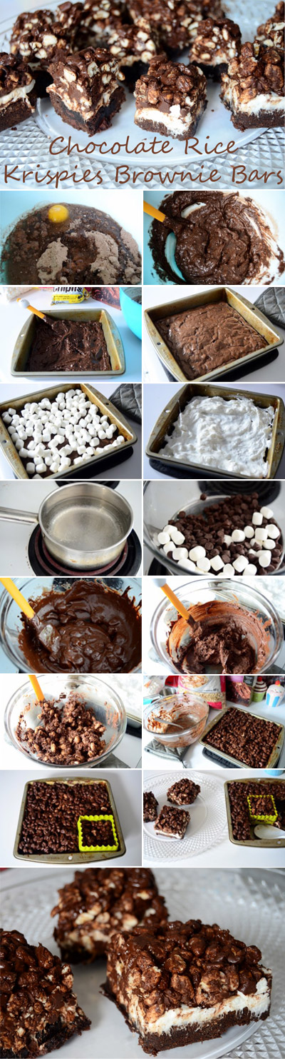 Chocolate Rice Krispies Brownie Bar