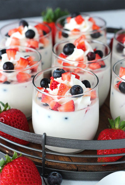 Panna Cotta with Fresh Berries