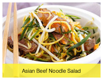 Asian beef noodle salad
