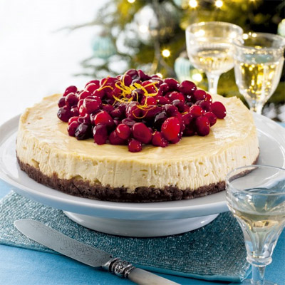 Orange and Cranberry Cheesecake